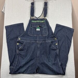 Liberty Mens Blue Stonewashed Modern Denim Bib Overalls Size 40/32